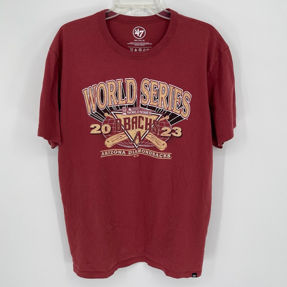 '47 Men's Maroon‎ 2023 World Series Arizona Diamondbacks T-Shirt Size XXL